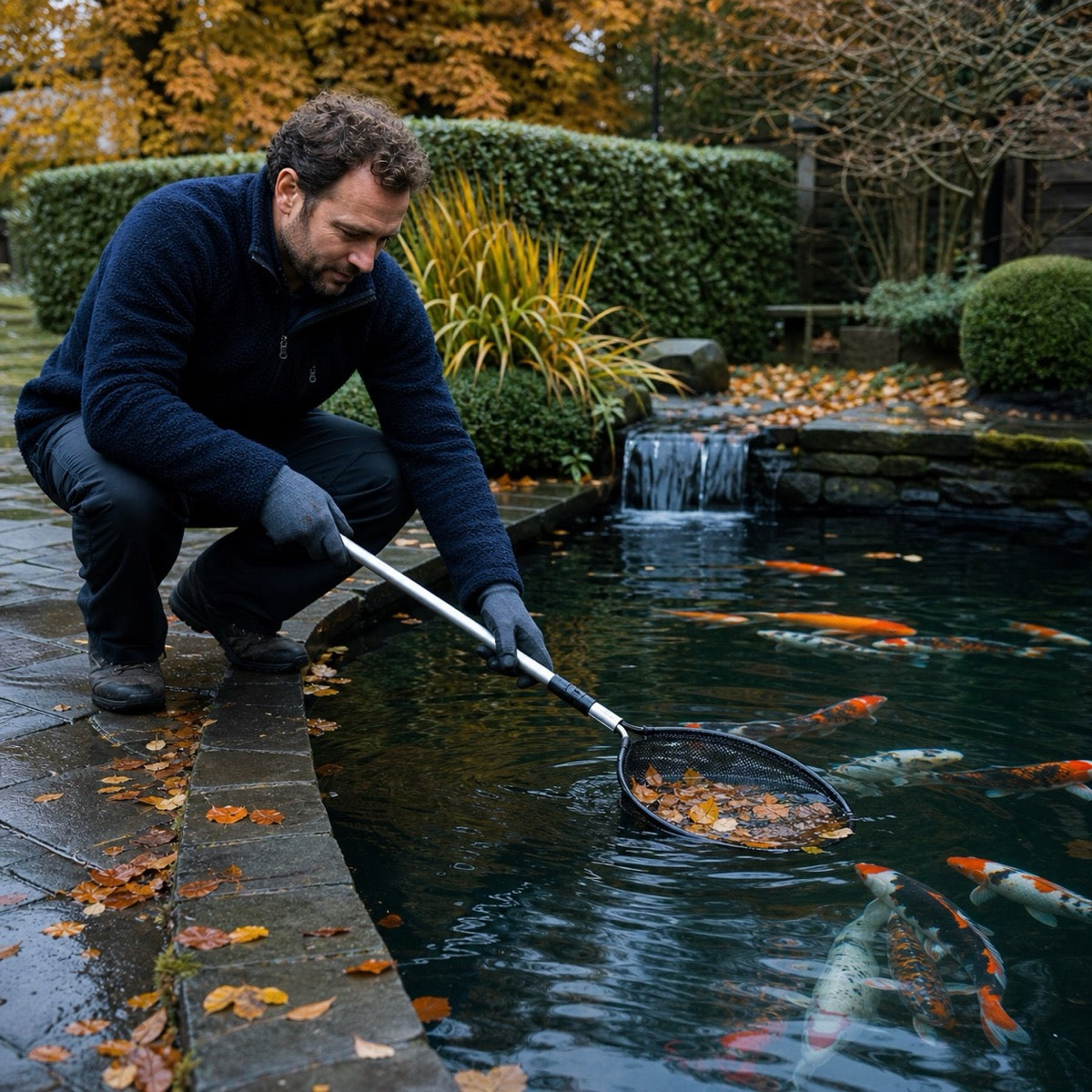 Vijver herfstklaar maken sfeerbeeld