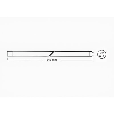 Filtreau 40 Watt - T5 - Witte fitting - lengte 843mm - UVC Vervangingslamp - productfoto