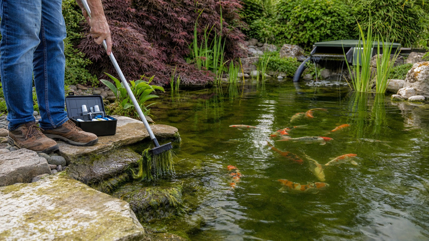 Draadalgen en groen water herkennen en gericht bestrijden in een Nederlandse vijver