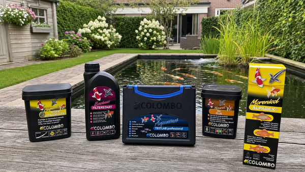 Colombo Professioneel Testlab met Algisin, Filter Start, GH Plus en Alparex bij een Nederlandse koivijver