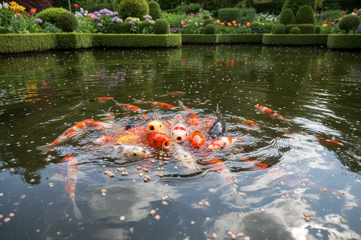 Hoeveel Voer Heeft een Koi Nodig? De 5-Minutenregel Uitgelegd