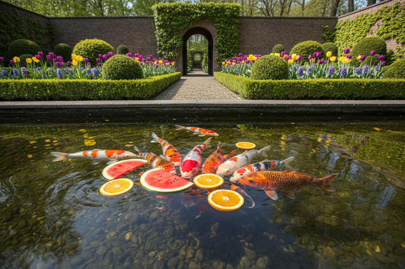 Treats voor Koi: Sinaasappels, Watermeloen en Andere Gezonde Snacks