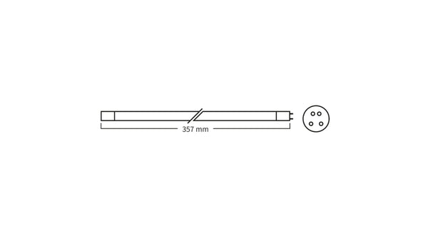 UV-C lamp · 40W Amalgam · wit voetje · 357 mm (Module) - collectie afbeelding