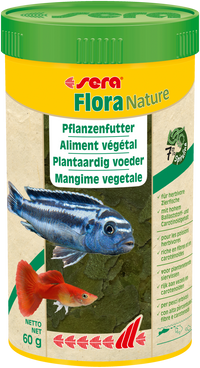 Sera Flora Nature 250 ml - Plantaardig vlokkenvoer voor siervissen, miniatuur 2