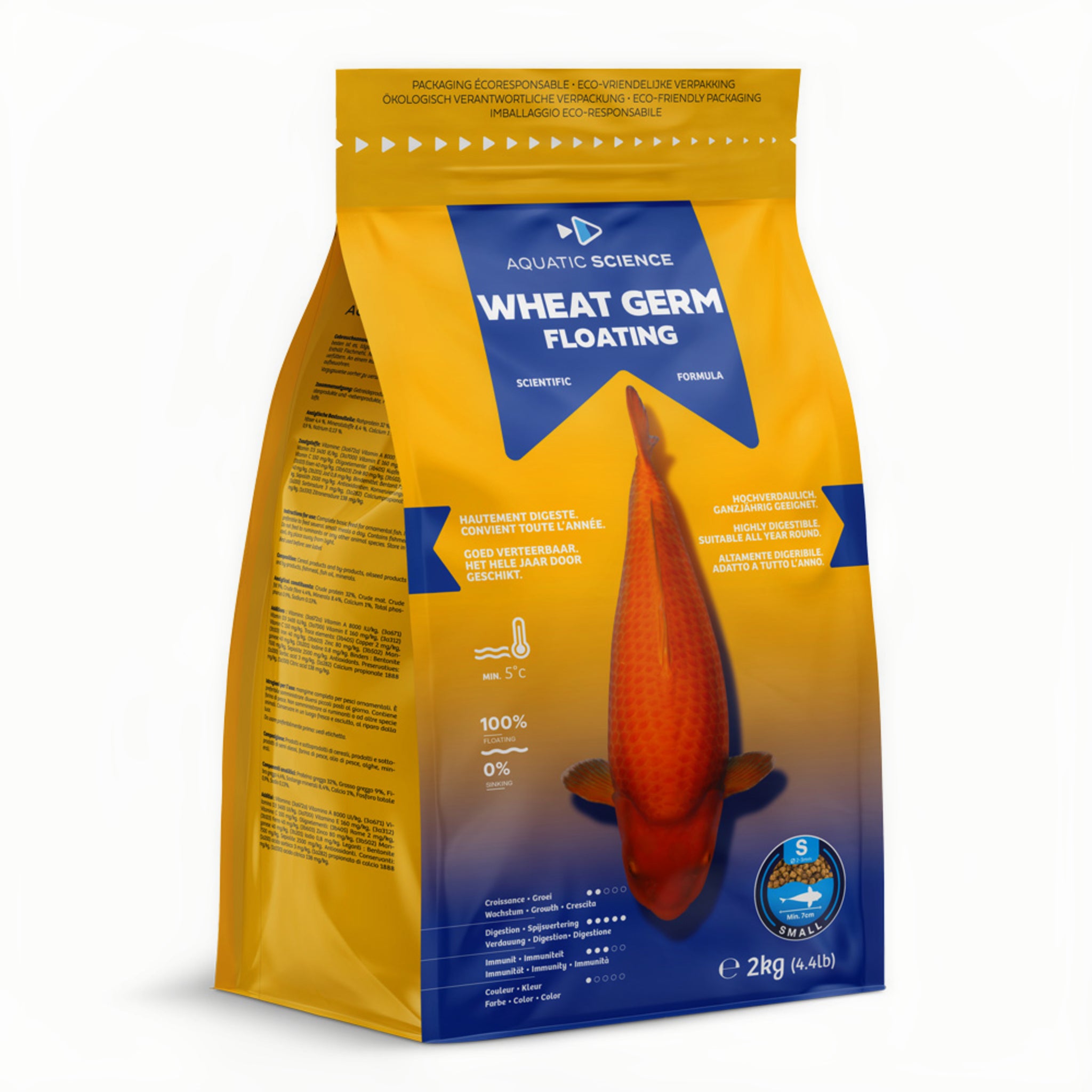 Aquatic Science Wheat Germ Floating Small 2kg - productfoto