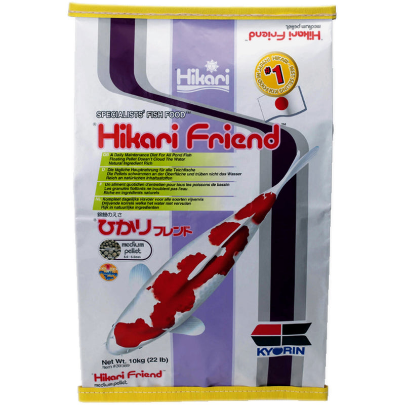 Hikari Friend Medium 10 kg - Drijvend basisvoer met 28% eiwit voor koi en vijvervissen, Koivoer Basis bij Vijvercentrum