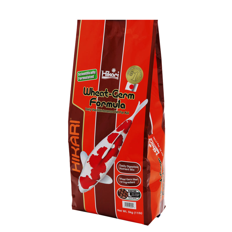 Hikari Wheat-Germ Large 5 kg - drijvend wintervoer voor koi bij 4-12 graden - 0042055064828 HIKARI WHEAT GERM LARGE 5 KG 3D, detailaanzicht Koivoer Seizoen