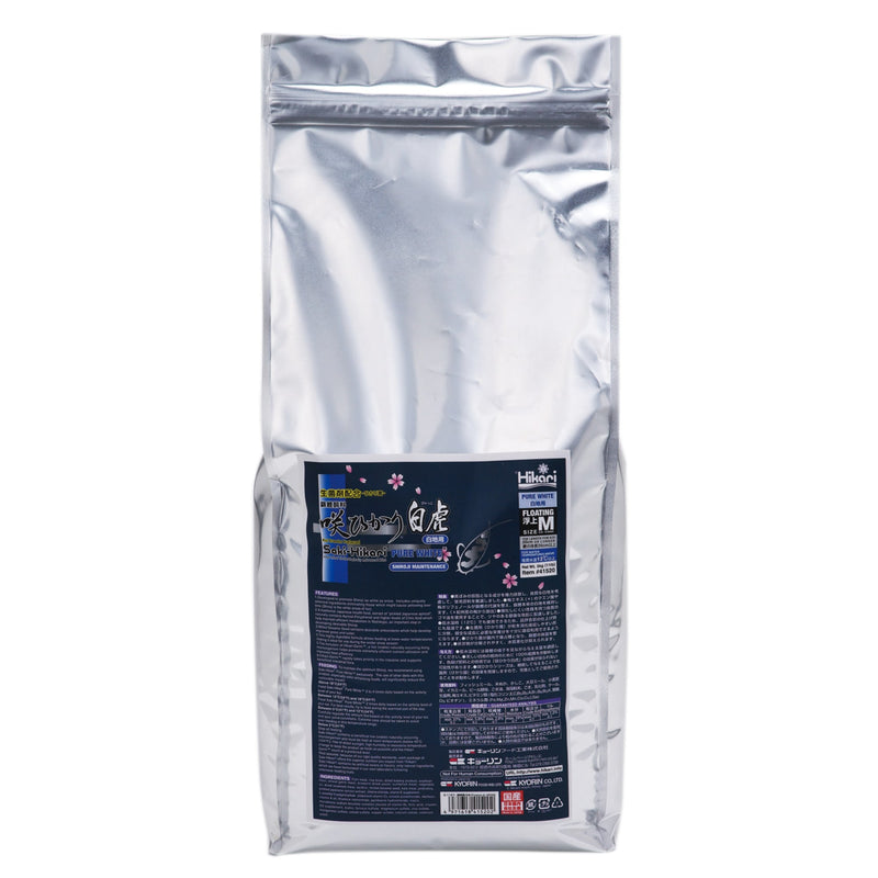 Saki Hikari Pure White M 5 kg - drijvend koivoer voor witte huidkwaliteit, Koivoer Basis bij Vijvercentrum