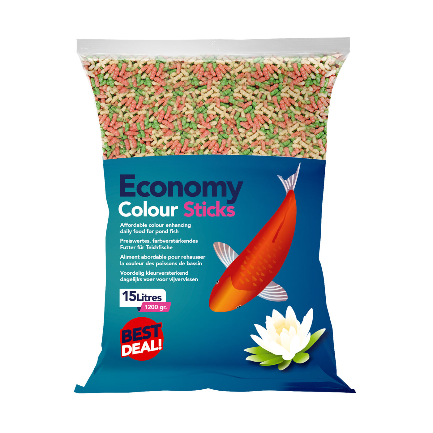 Colombo Color Sticks Zak 15 liter - Kleursticks voor levendige vijverviskleuren