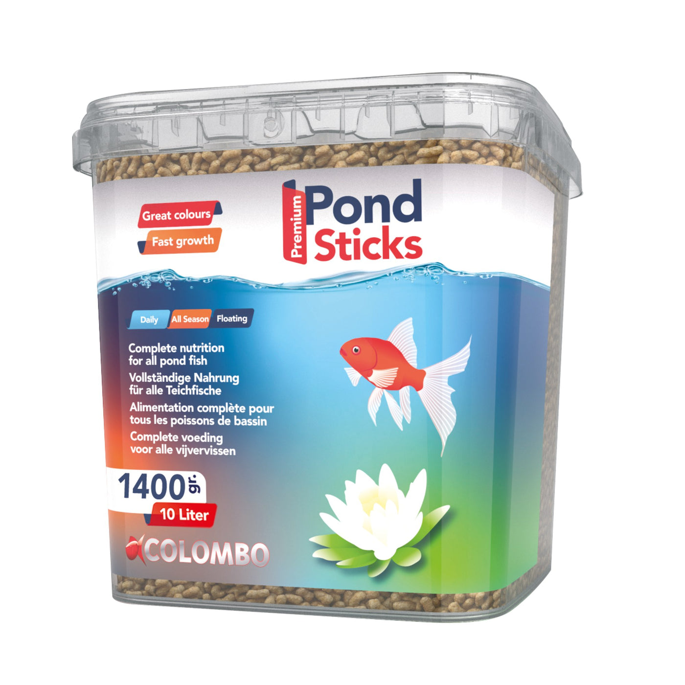 Colombo Sticks 10 liter - drijvend basisvoer voor koi en vijvervissen