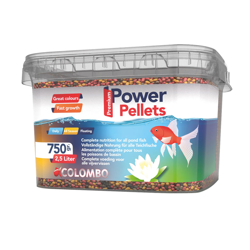 Colombo Power Pellet 2,5 liter - Eiwitrijke koipellets voor groei en conditie, Koivoer bij Vijvercentrum