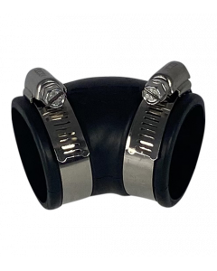 Air Aqua Flexibele Rubber Bocht 45 graden 40 mm - EPDM bochtstuk voor vijverleidingen, afbeelding 2 Vijver Aansluiting