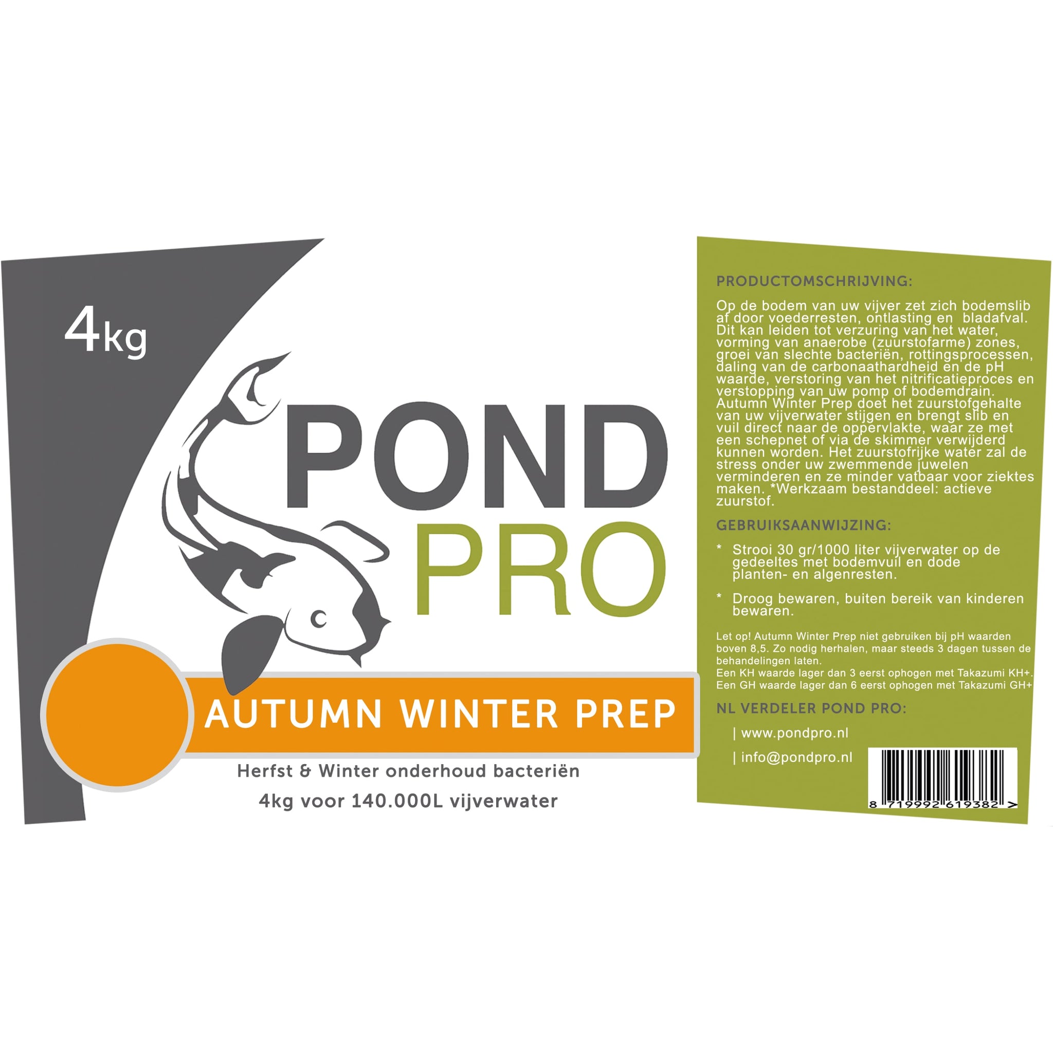 Pond Pro Autumn Winter Prep - 4KG - productfoto
