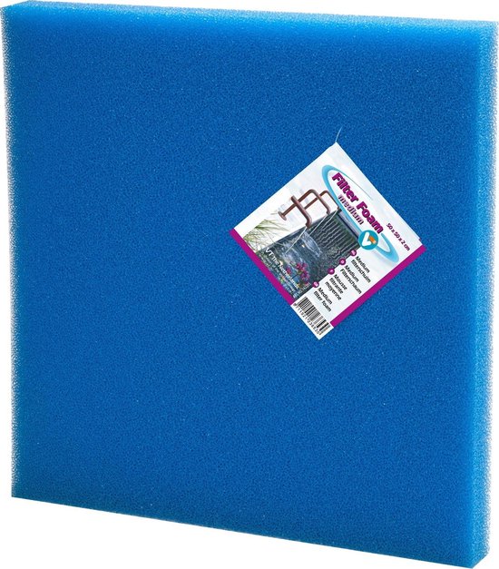 Velda Filter Foam Blue 50 x 50 x 2 cm - productfoto, detailaanzicht Filtermedium