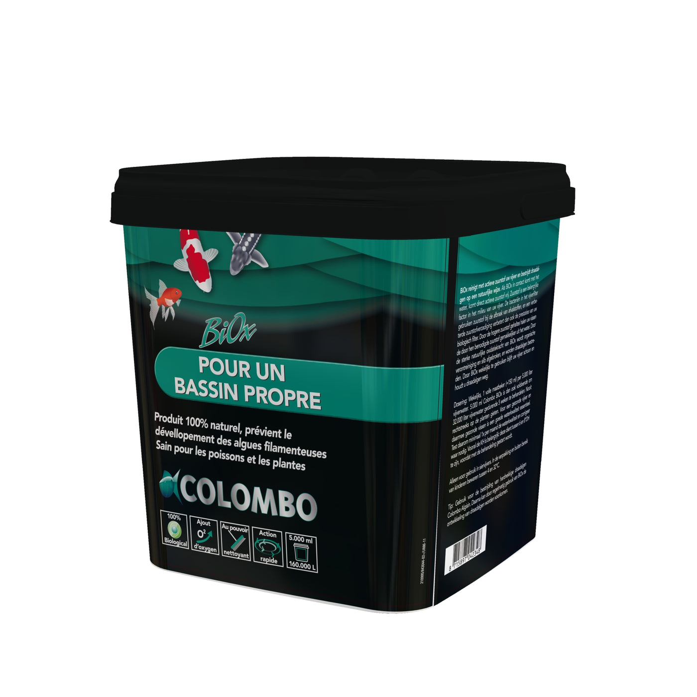 Colombo BiOx 5.000 ml - Actieve zuurstof tegen slib en draadalgen - 8715897042348 COL.BIOX 5000ML 160.000L FR 3D