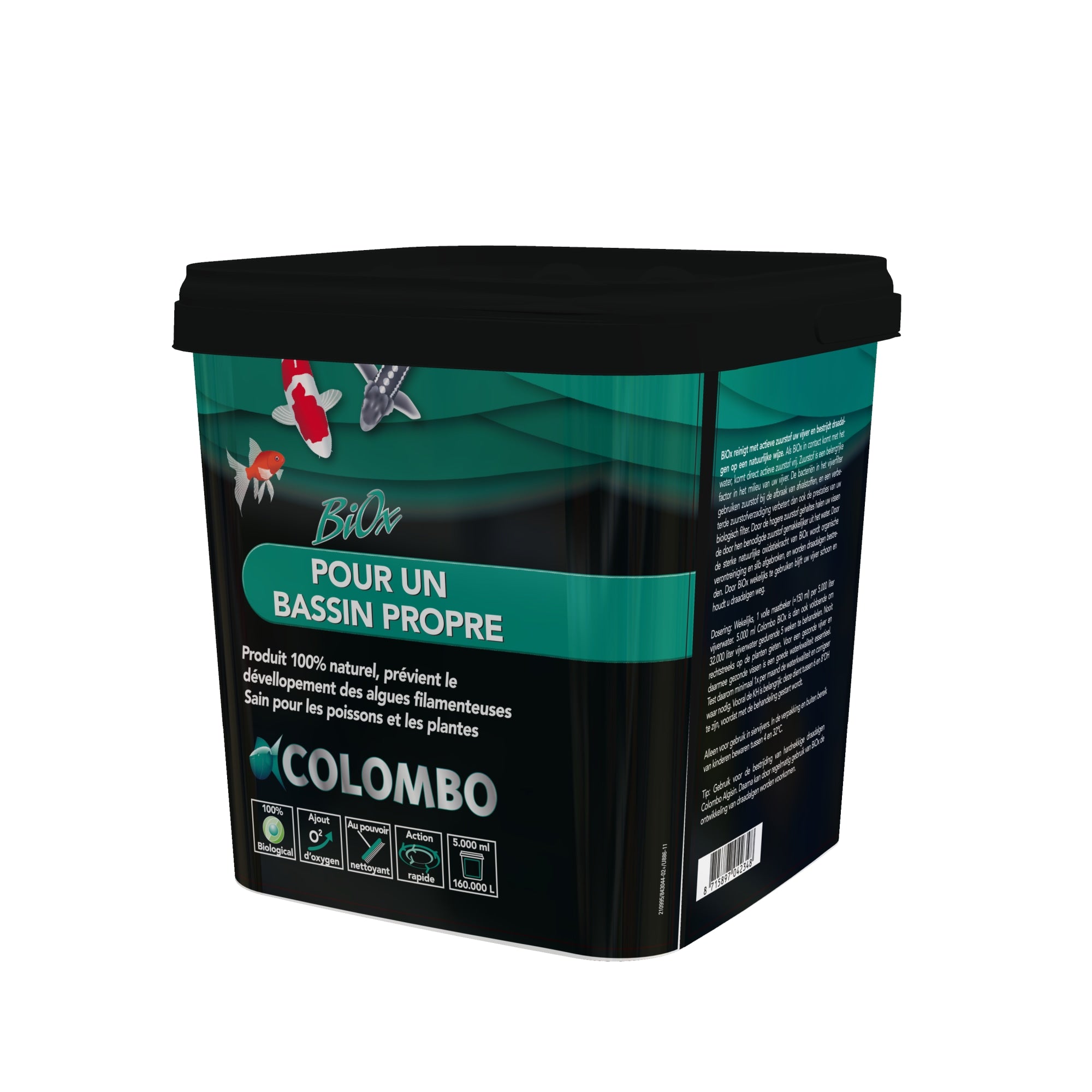 Colombo BiOx 5.000 ml - Actieve zuurstof tegen slib en draadalgen - 8715897042348 COL.BIOX 5000ML 160.000L FR 3D