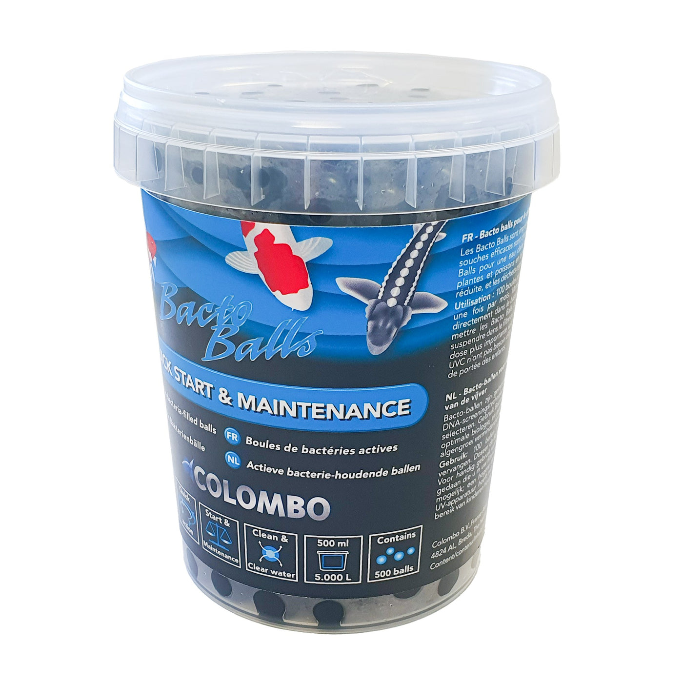 Colombo Bacto Balls 500 ml - biologisch filtermedium voor vijverfilters - 8715897338496 COLOMBO BACTO BALLS 500ML 3D