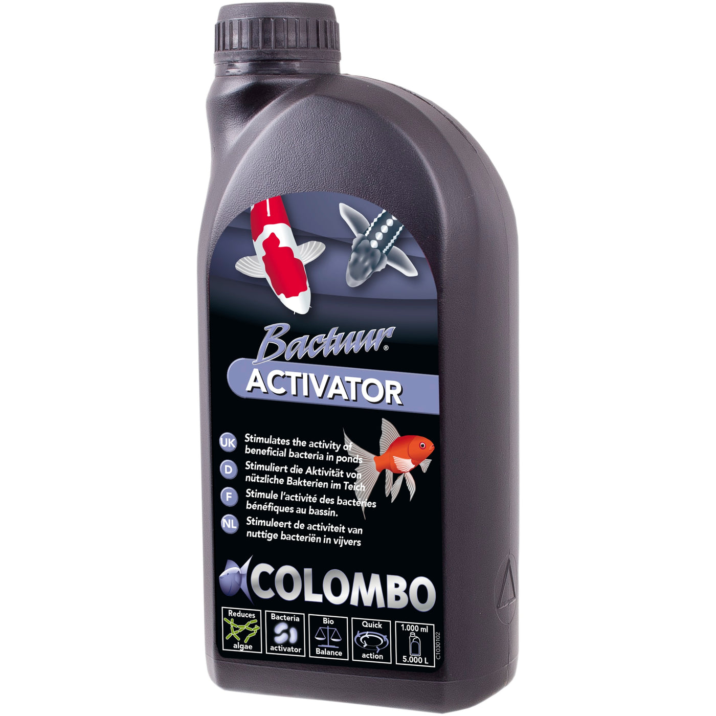 Colombo Bactuur Activator 1000 ml - bacteriestarter voor vijverfilters - 8715897043772 COLOMBO BACTUUR ACTIVATOR 1000 ML 3D