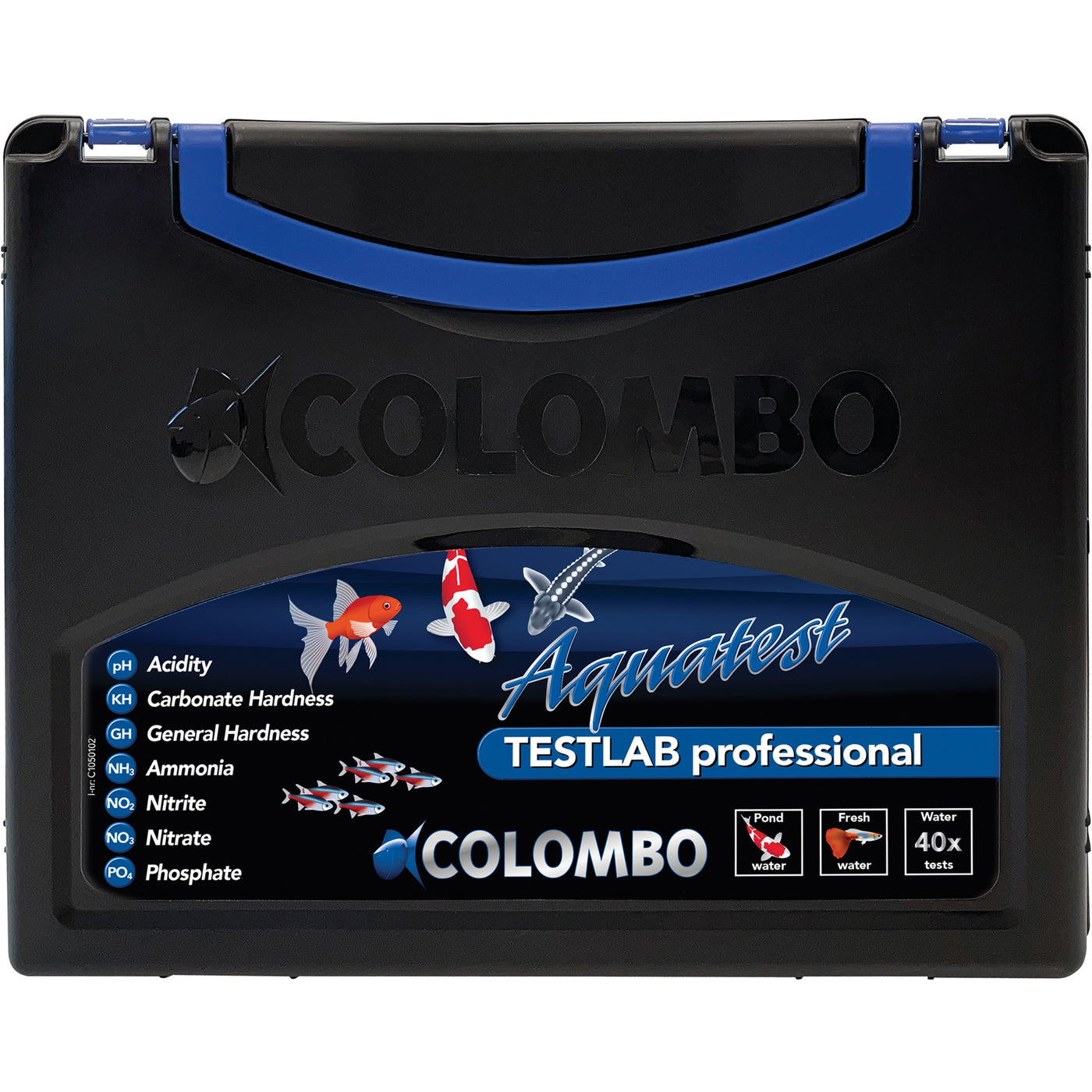 Colombo Professioneel Testlab - 6 druppeltests voor vijverwater (pH, GH, KH, NH3, NO2, NO3)