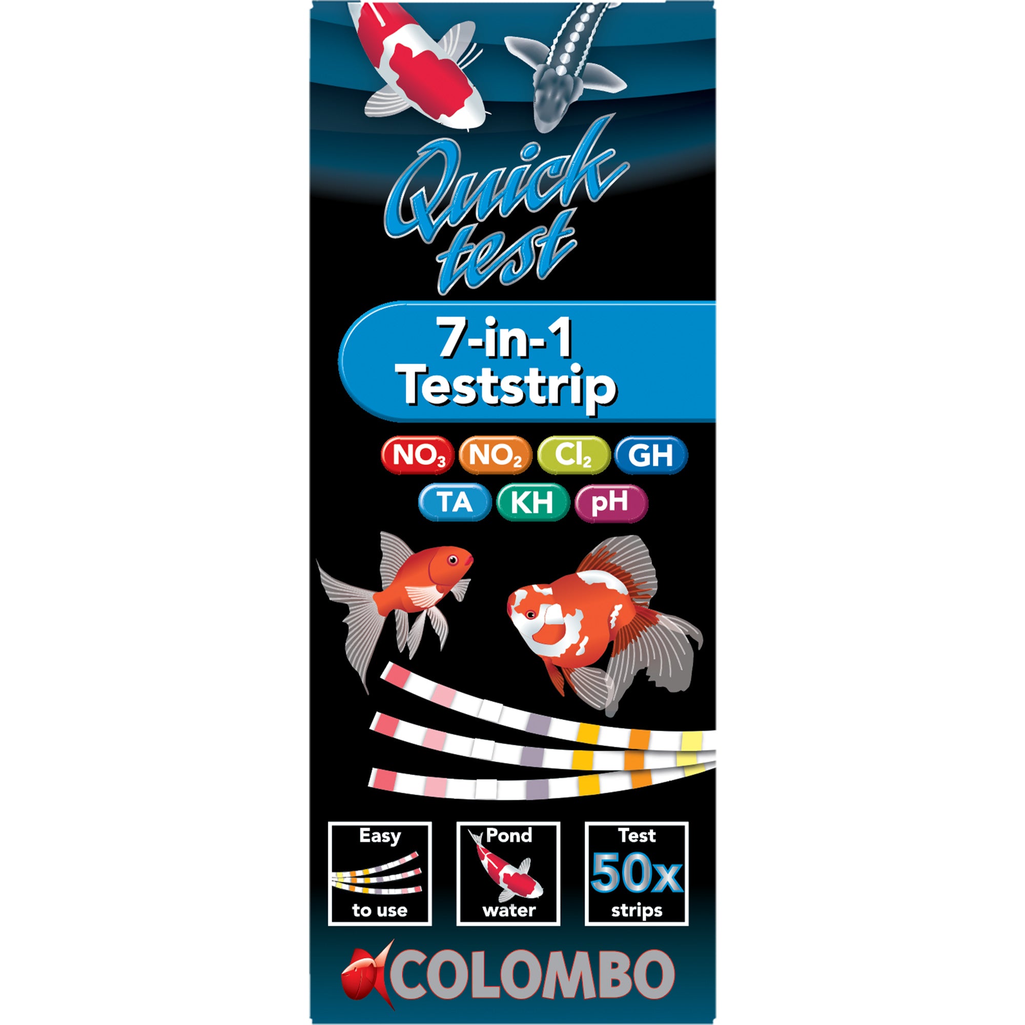 Colombo Quicktest 6-in-1 (50 strips) - meet zes waterwaarden in 60 seconden