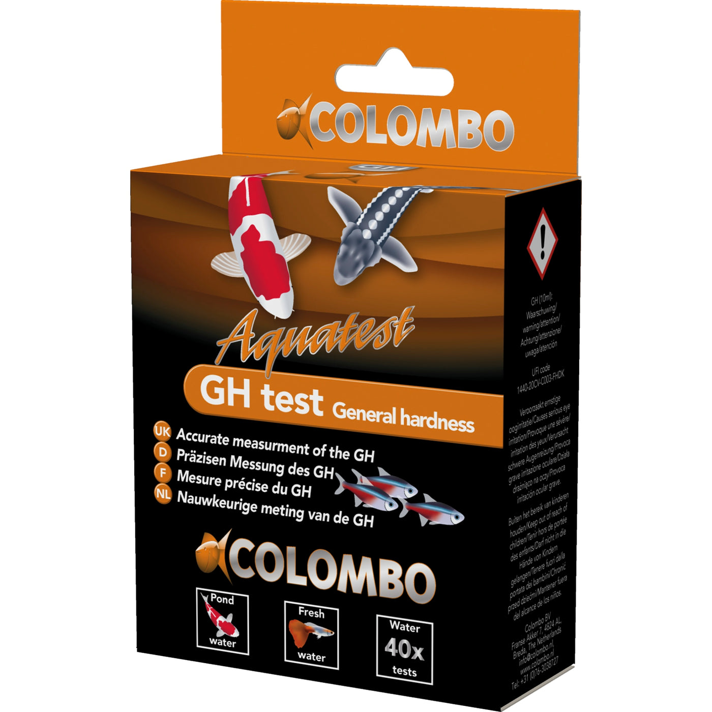 Colombo GH Test - Druppeltest voor totale waterhardheid in vijverwater - 8715897189746 COLOMBO GH TEST 3D