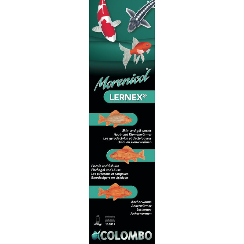 Colombo Morenicol Lernex 400 gram - tegen huid- en kieuwwormen, Vismedicijn bij Vijvercentrum