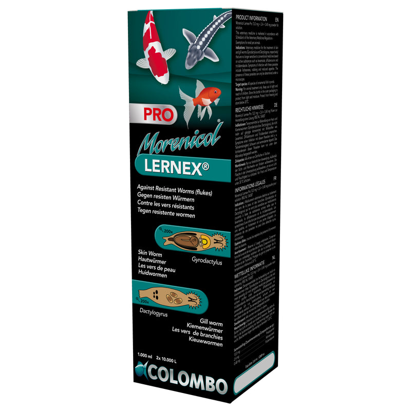 Colombo Lernex Pro 1000 ml tegen resistente huid- en kieuwwormen - 8715897114571 LERNEX PRO 1000ML 20.000L 3D, detailaanzicht Vismedicijn