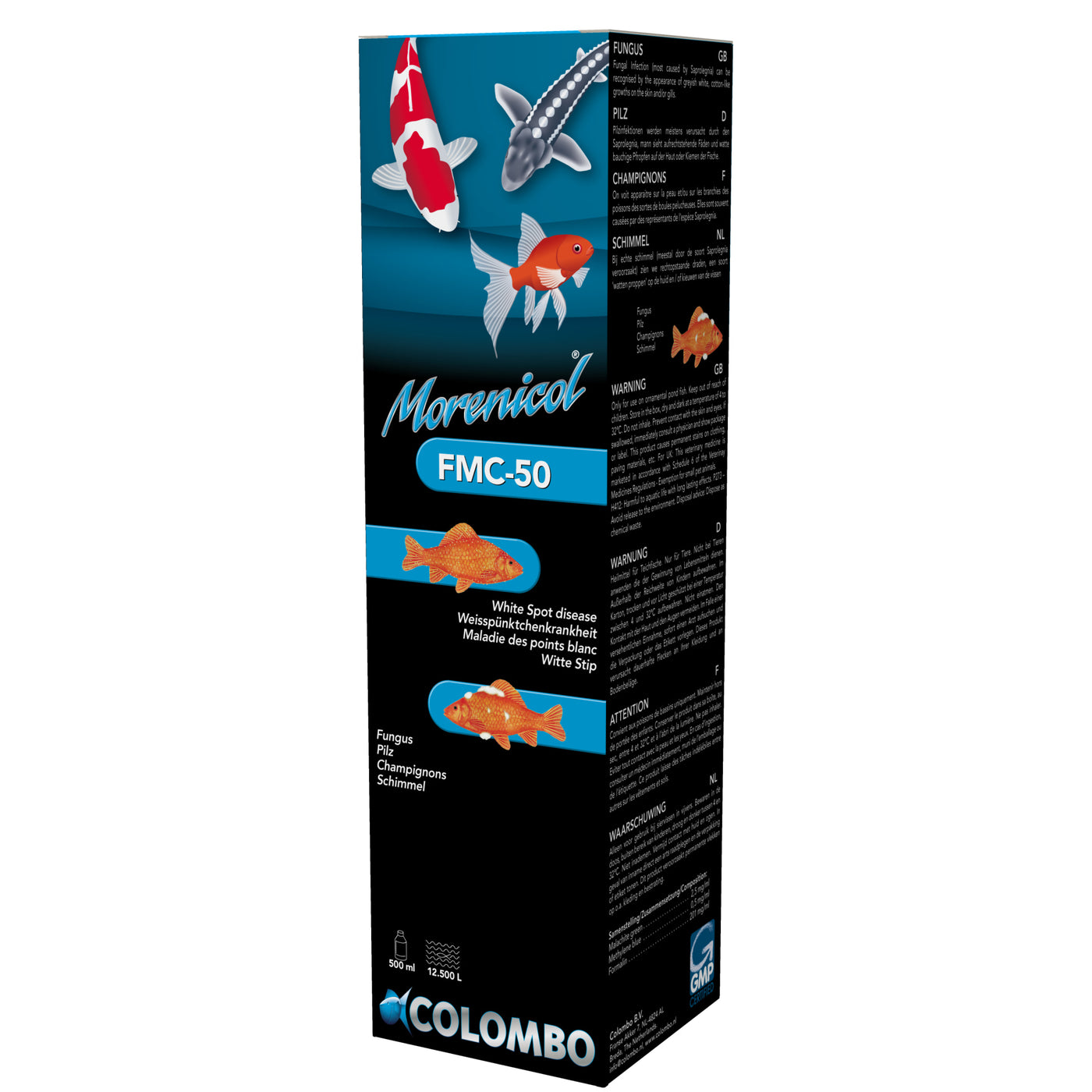 Colombo FMC50 500 ml - antiparasitair middel voor 12.500 liter vijverwater - 8715897025693 FMC50 ANTI WHITE SPOT 500 ML 12.500L 3D
