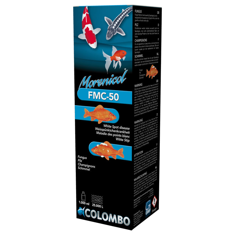 Colombo FMC50 1000 ml voor 25.000 liter - 8715897025709 FMC50 ANTI WHITE SPOT 1000 ML 25.000L STORE USE ONLY 3D, detailaanzicht Vismedicijn