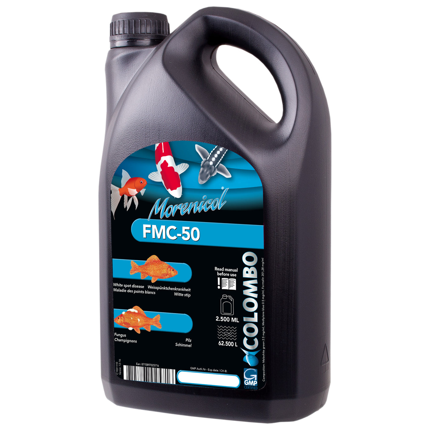 Colombo FMC50 2500 ml tegen schimmel en witte stip - 8715897025716 FMC50 ANTI WHITE SPOT 2500 ML 62.500L STORE USE ONLY 3D