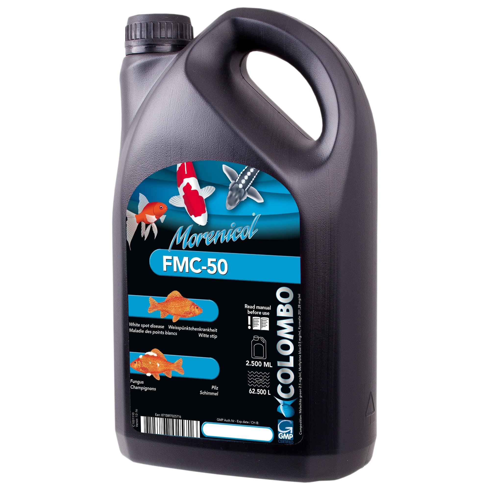 Colombo FMC50 2500 ml tegen schimmel en witte stip - 8715897025716 FMC50 ANTI WHITE SPOT 2500 ML 62.500L STORE USE ONLY 3D
