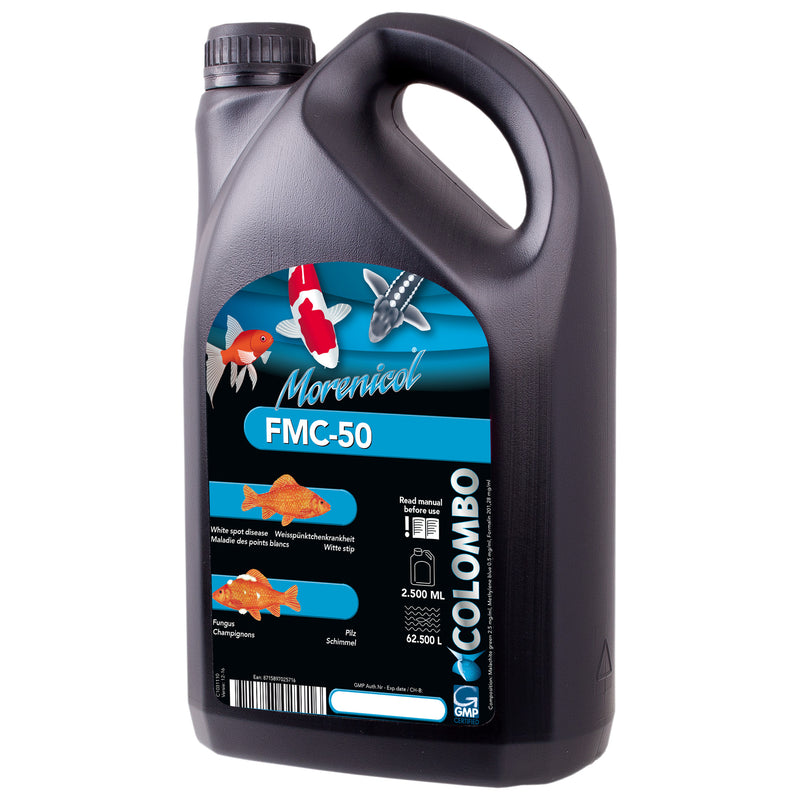 Colombo FMC50 2500 ml tegen schimmel en witte stip - 8715897025716 FMC50 ANTI WHITE SPOT 2500 ML 62.500L STORE USE ONLY 3D, detailaanzicht Vismedicijn