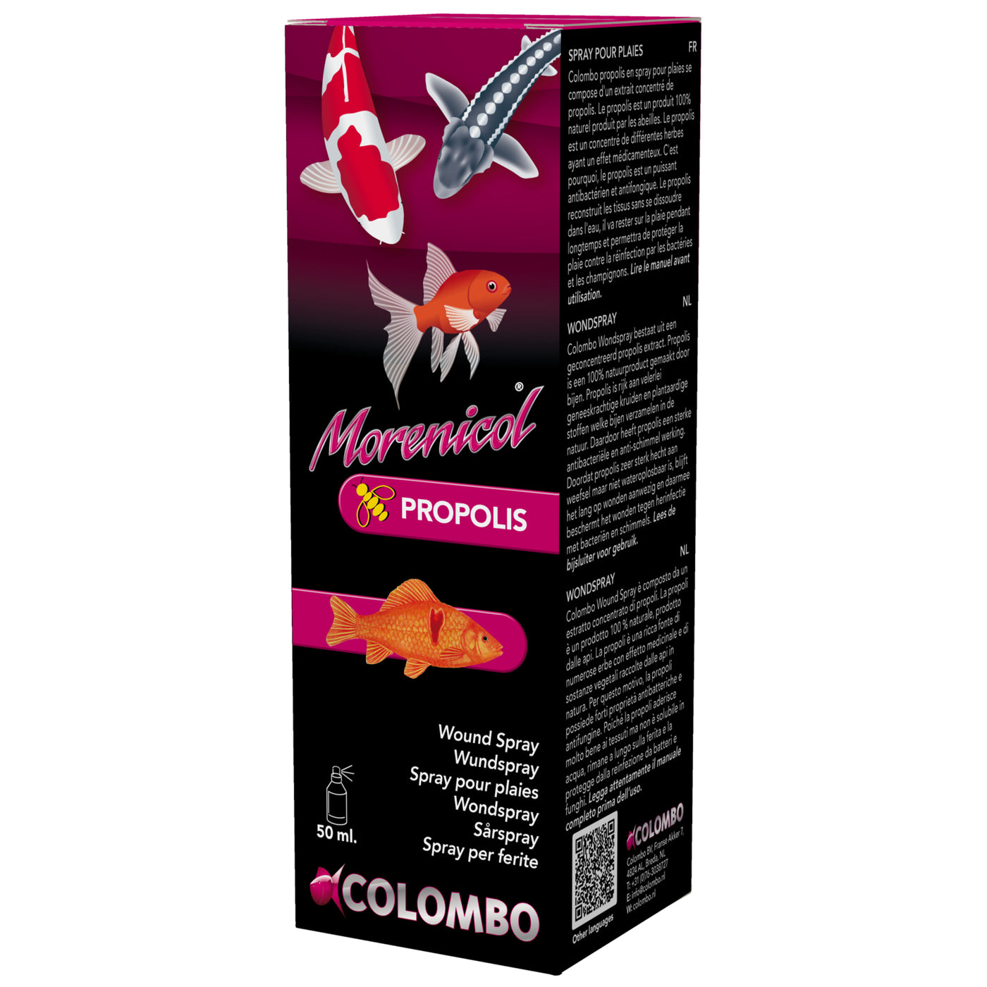 Colombo Propolis Wond Spray 50 ml - Wondverzorgingsspray voor vissen op basis van propolis - 8715897081729 COLOMBO PROPOLIS WOUND SPRAY 50 ML 3D