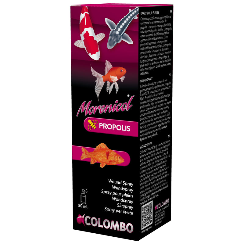 Colombo Propolis Wond Spray 50 ml - Wondverzorgingsspray voor vissen op basis van propolis - 8715897081729 COLOMBO PROPOLIS WOUND SPRAY 50 ML 3D, detailaanzicht Vismedicijn