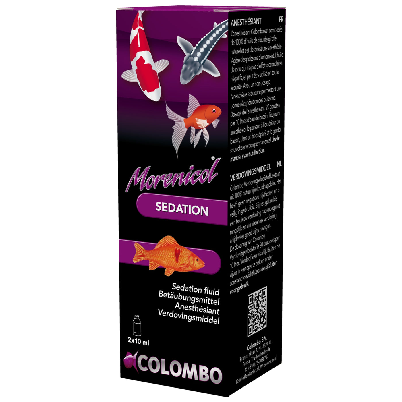Colombo Verdoving 20 ml - Visverdovingsmiddel voor veilige behandeling - 8715897081743 COLOMBO SEDATION LIQUID 20 ML 3D