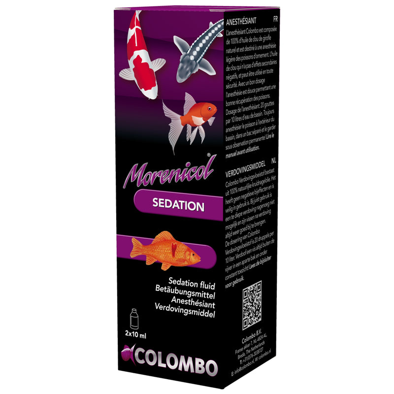 Colombo Verdoving 20 ml - Visverdovingsmiddel voor veilige behandeling - 8715897081743 COLOMBO SEDATION LIQUID 20 ML 3D, detailaanzicht Vismedicijn