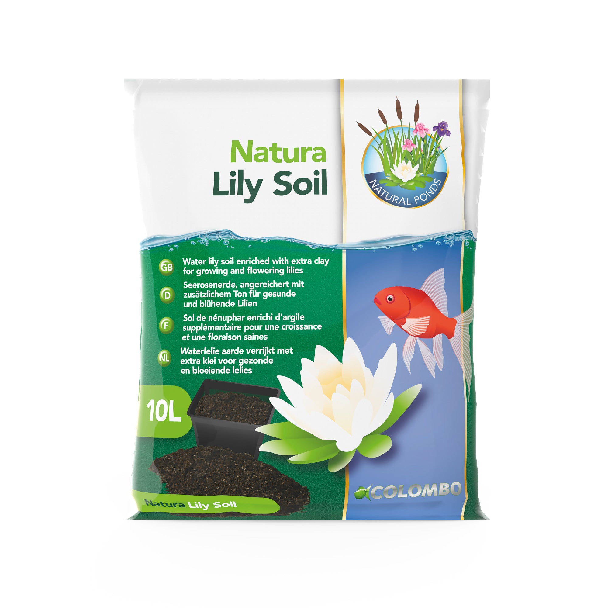 Colombo Natura Lily Soil 10 liter - voedingsrijke vijveraarde voor waterlelies