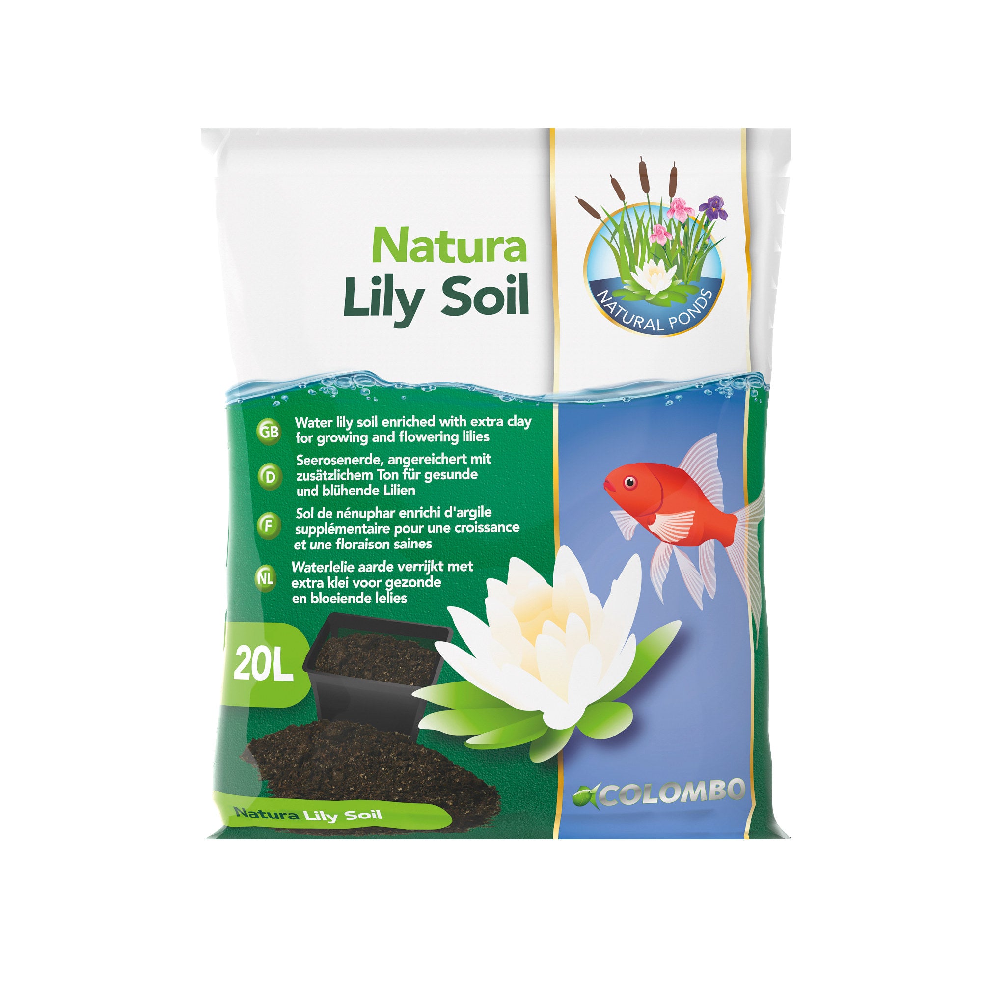 Colombo Natura Lily Soil 20 liter - Voedingsrijke vijverplantengrond
