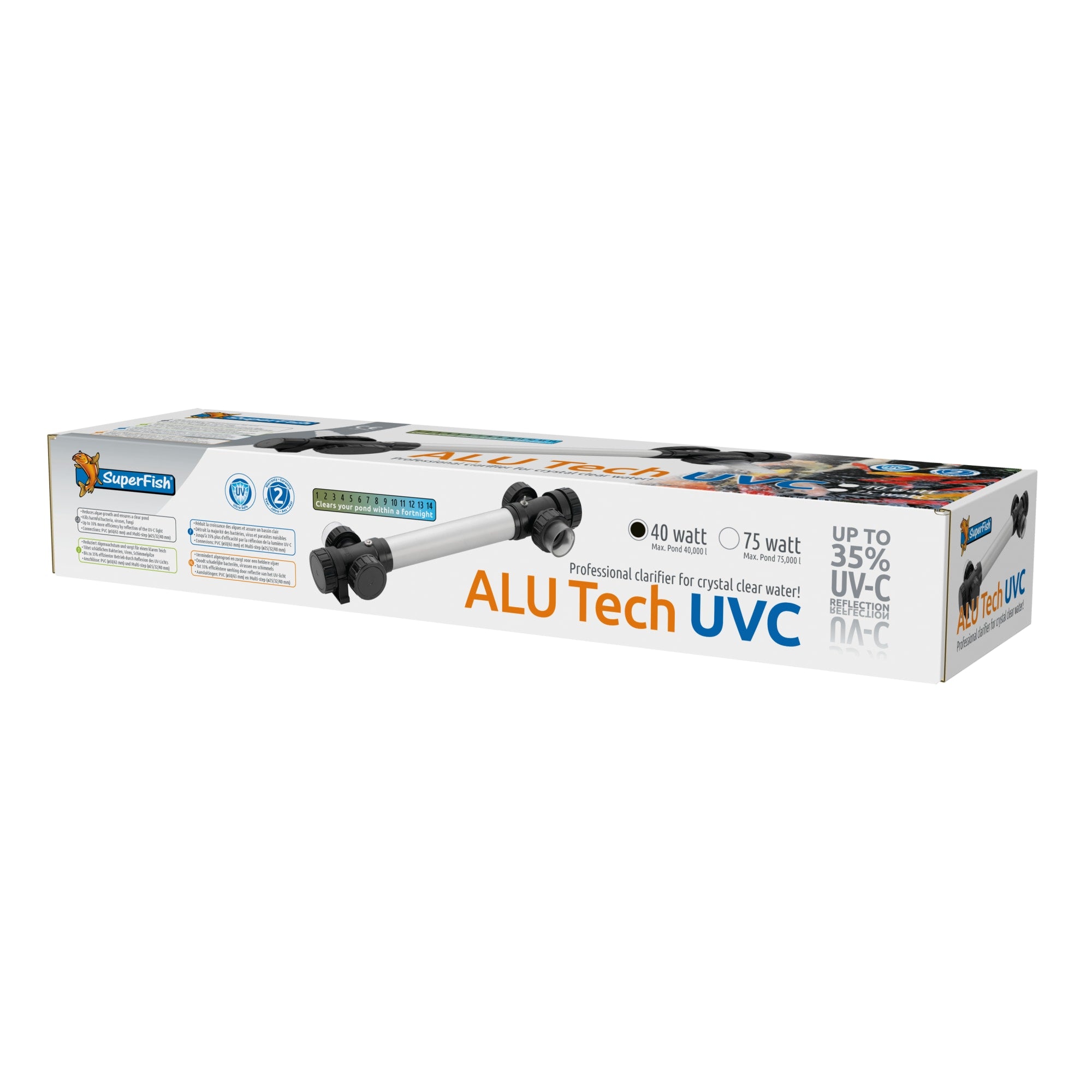 Superfish Alutech UV-C T5 40W - aluminium UV-C unit voor vijvers tot 40.000 liter - 8715897204821 SF ALUTECH UVC T5 40 W 40.000 LTR 3D 2
