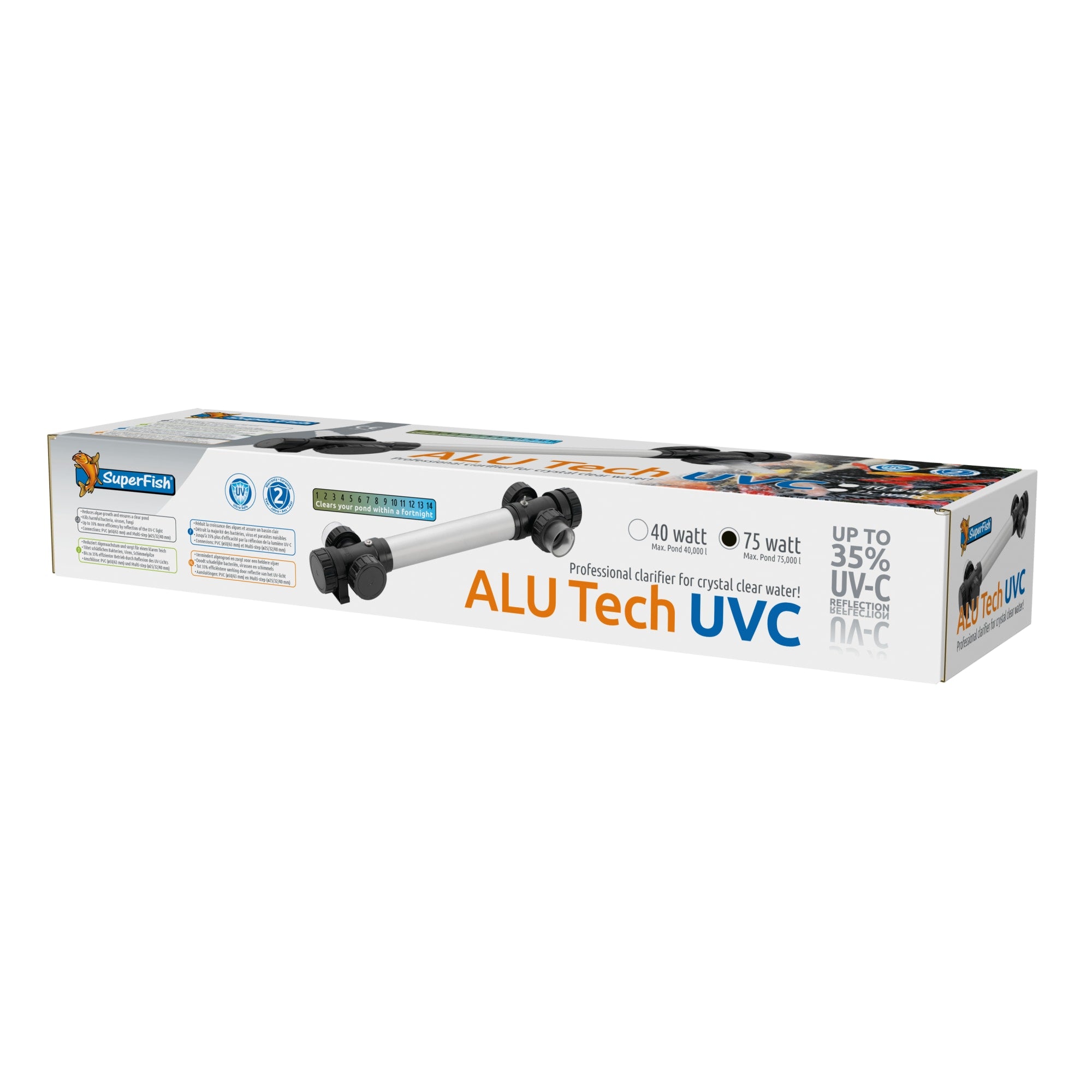 Superfish Alutech UVC T5 75 watt - Aluminium UV-C unit voor vijvers tot 75.000 liter - 8715897204838 SF ALUTECH UVC T5 75 W 75.000 LTR 3D 2