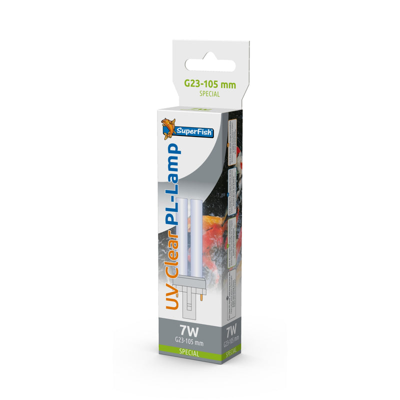 Superfish UV PL Lamp 7W G23 105mm - vervanglamp voor UV-C units - 8715897314681 SF UV PL LAMP 7W G23 105MM SP 3D, detailaanzicht Onderdeel UV-C
