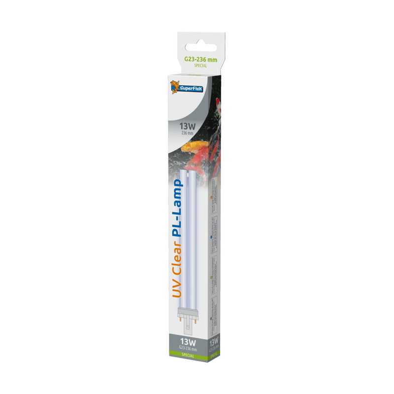 Superfish UV PL Lamp 13W G23 236 mm - vervanglamp voor UV-C units - 8715897262319 SF UV PL LAMP 13W G23 236MM SP 3D, detailaanzicht UV-C Vervanglamp