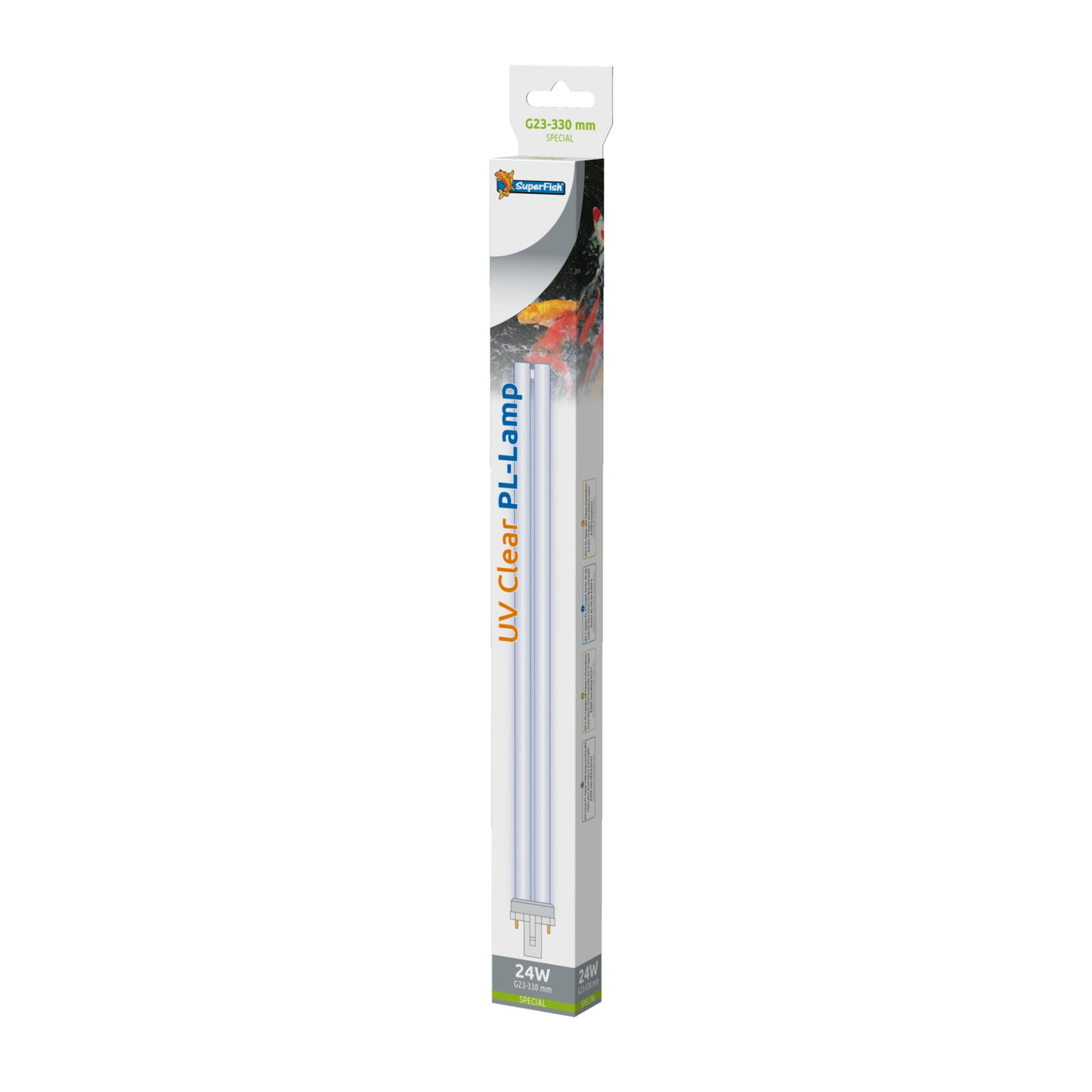 Superfish UV PL lamp 24W G23 - vervangingslamp voor PondClear UV-C - 8715897278297 SF UV PL LAMP 24W G23 330MM SP 3D