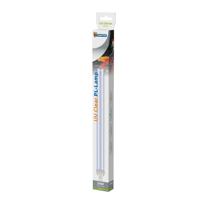 Superfish UV PL lamp 24W G23 - vervangingslamp voor PondClear UV-C - 8715897278297 SF UV PL LAMP 24W G23 330MM SP 3D, detailaanzicht UV-C Vervanglamp