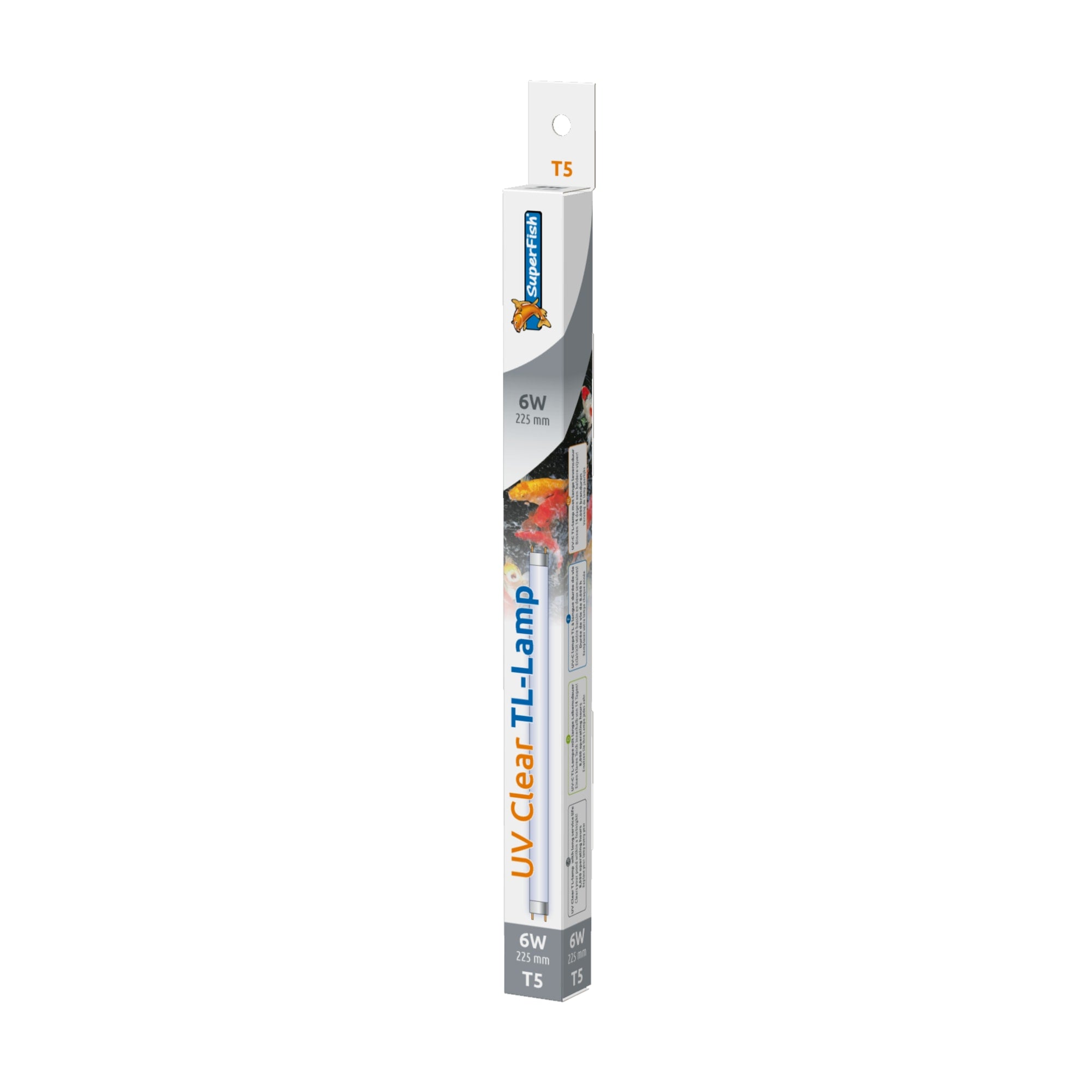 Superfish UV TL Lamp 6W T5 22,5 cm - UV-C vervangingslamp voor vijverfilters - 8715897308314 SF UV TL LAMP 6W T5 22,5CM 3D