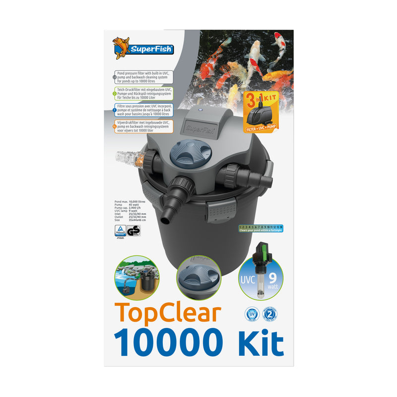 Superfish Topclear Kit 10000, Filterpomp bij Vijvercentrum