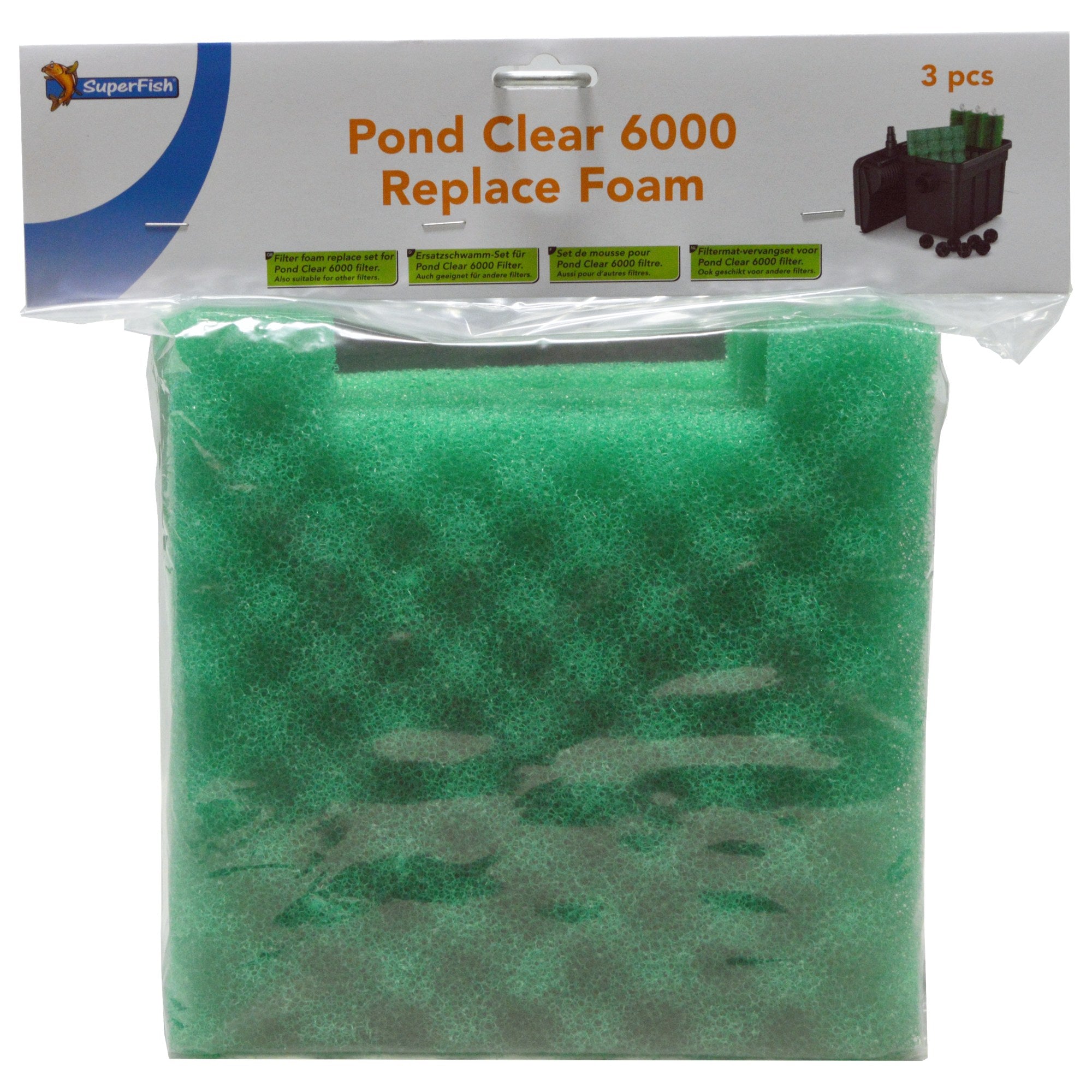 Superfish Pondclear 3000 filterschuim 3 stuks - vervangingsschuim voor Pondclear drukfilter