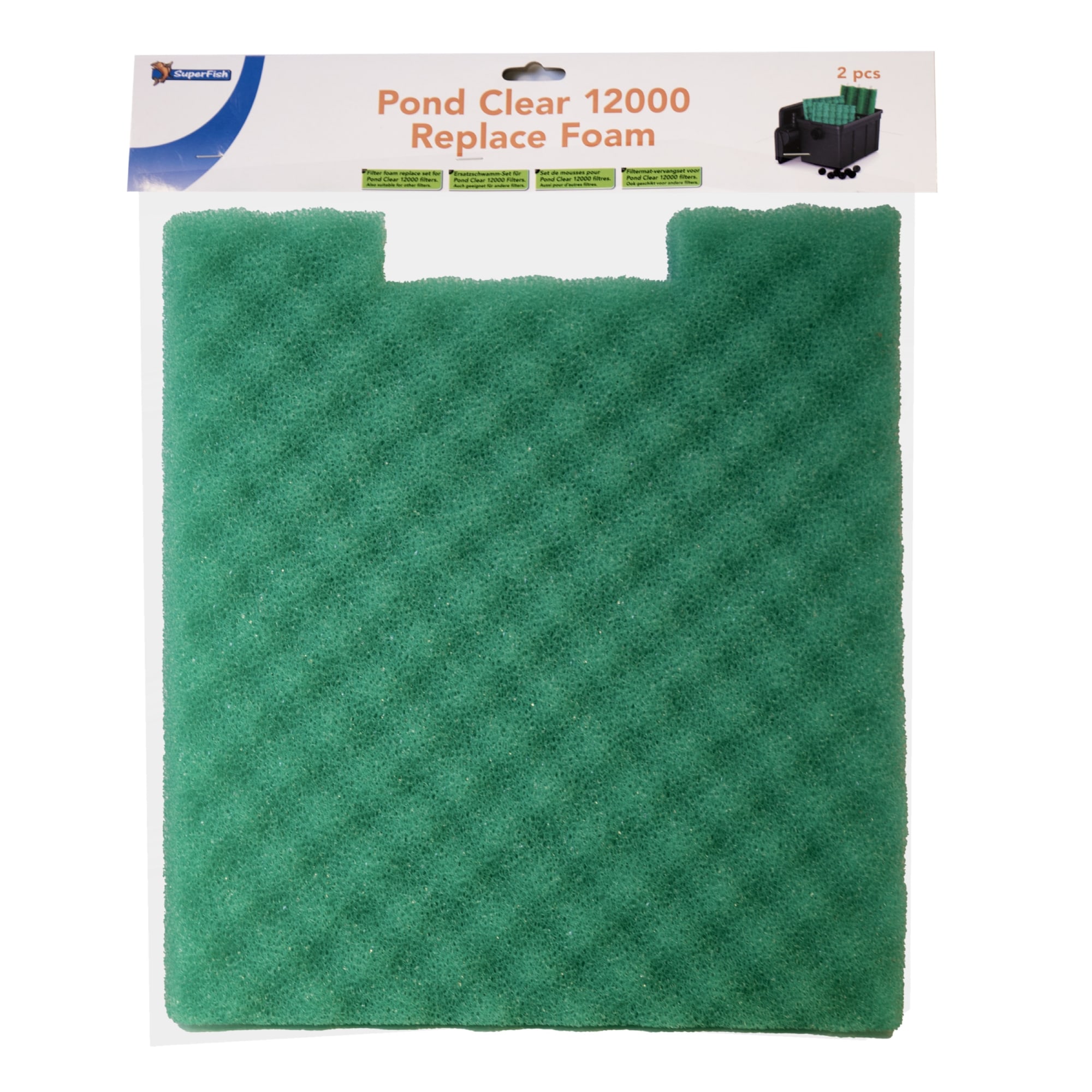Superfish Pondclear 12000 vervangschuim 2 stuks - filterschuim voor Pondclear 12000