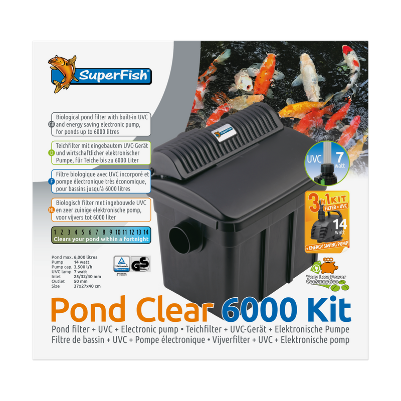 Superfish Pondclear Kit 6000 - Complete filterset met pomp en 7W UV-C, afbeelding 3 Vijverfilter