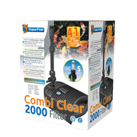 Superfish Combi Clear 2000 4-in-1 onderwaterfilter met UVC en fontein - 8715897300011 SF COMBI CLEAR 2000 UVC 5W POMP 1000L H 3D, miniatuur 3